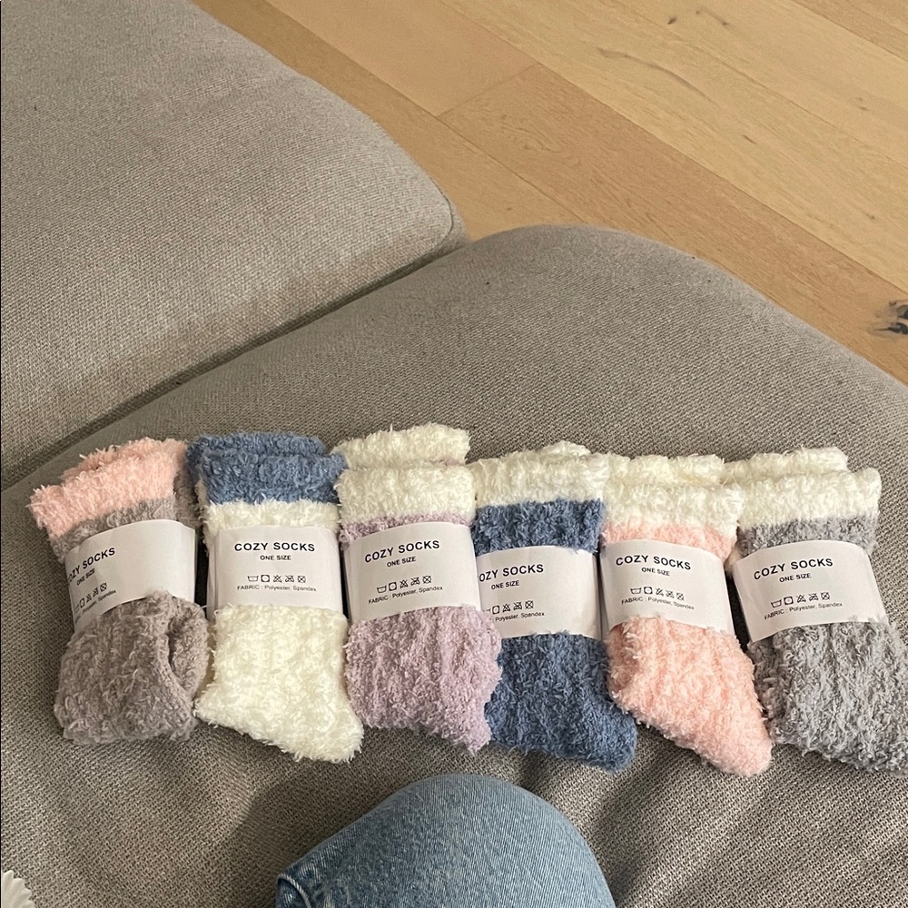 Cozy Multicolor Fuzzy Socks Set